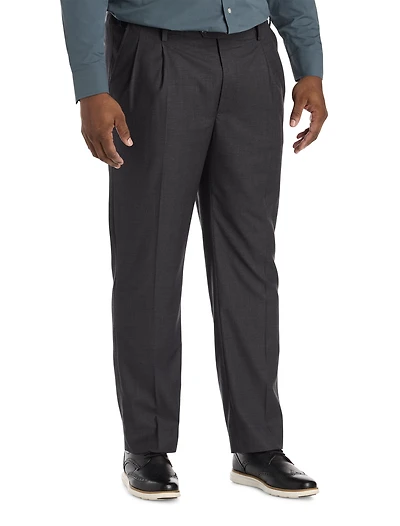 Micro Check Pleated Dress Pants