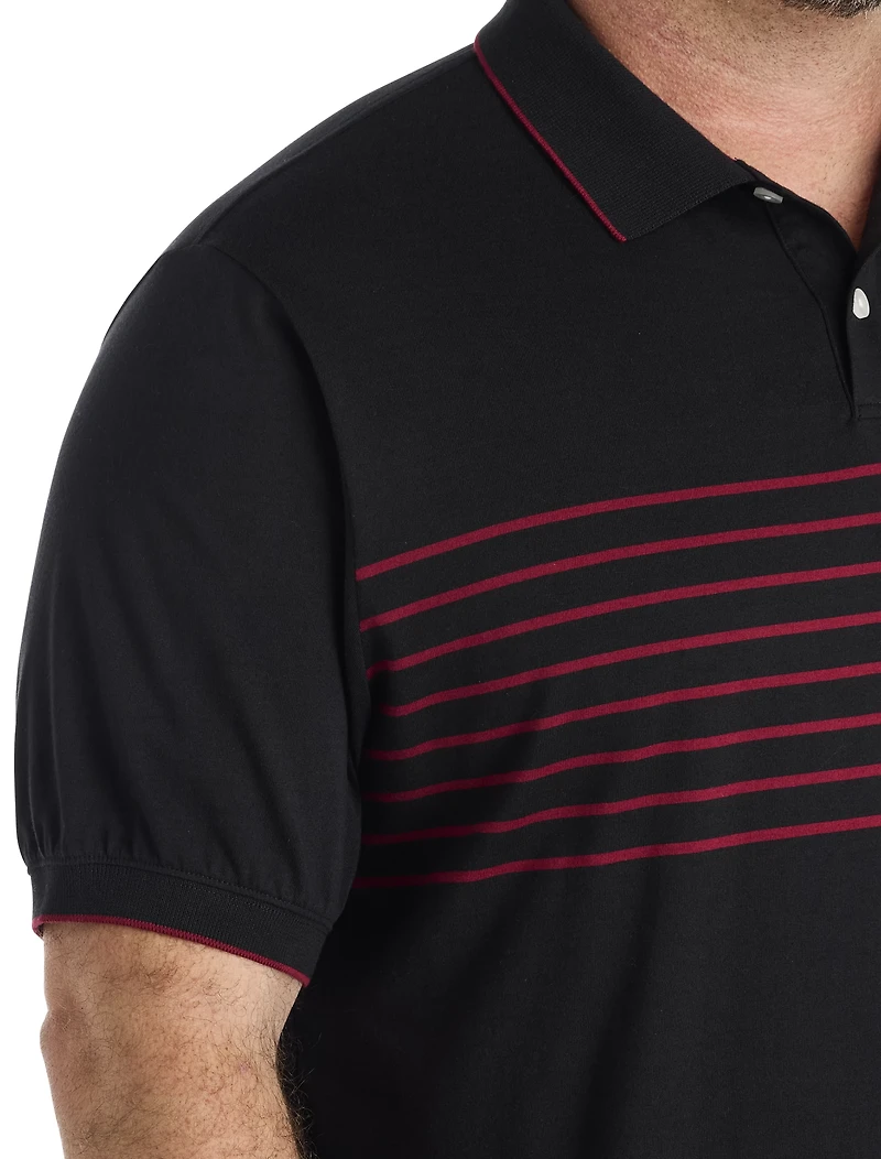Chest-Striped Polo Shirt