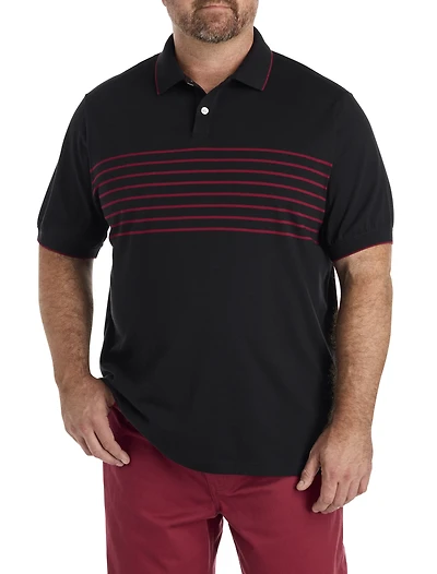 Chest-Striped Polo Shirt