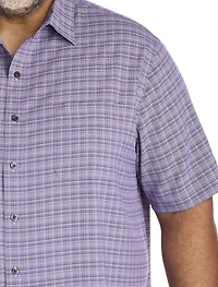 Plaid Microfiber Sport Shirt