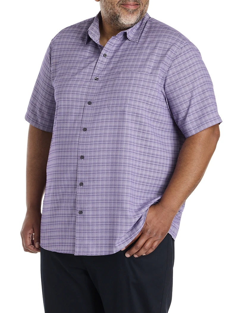 Plaid Microfiber Sport Shirt