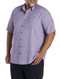 Plaid Microfiber Sport Shirt