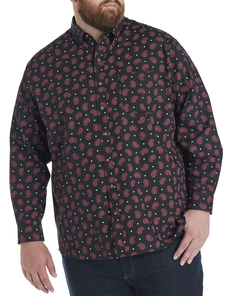 Easy-Care Paisley Print Sport Shirt