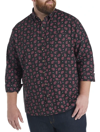 Easy-Care Paisley Print Sport Shirt