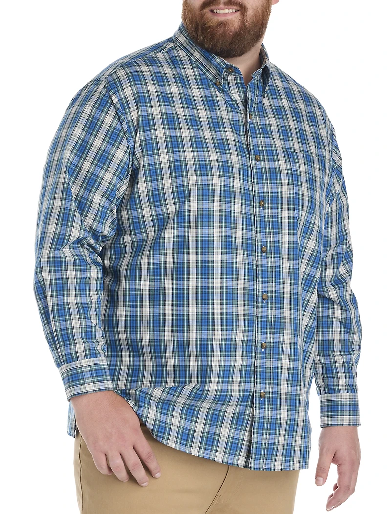 Easy-Care Small Plaid Sport Shirt