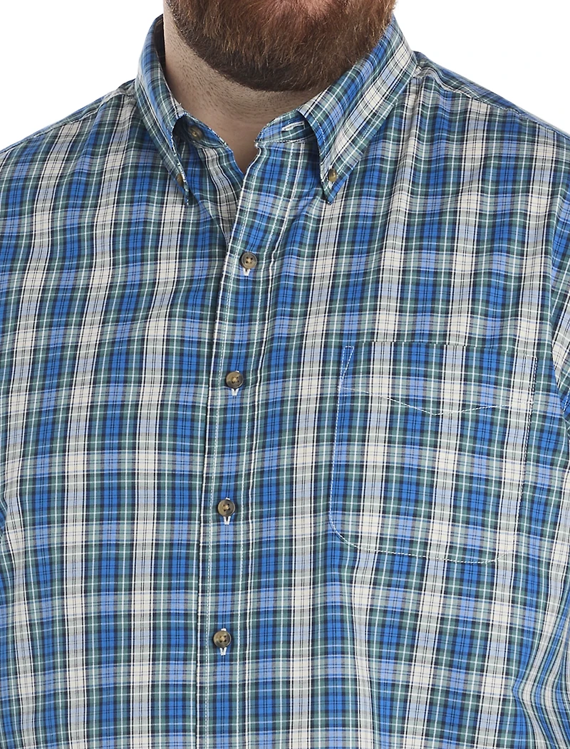 Easy-Care Small Plaid Sport Shirt