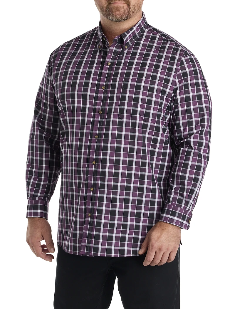 Easy-Care Medium Plaid Sport Shirt