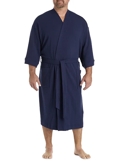 Waffle-Knit Kimono Robe