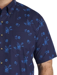 Easy-Care Floral Print Sport Shirt