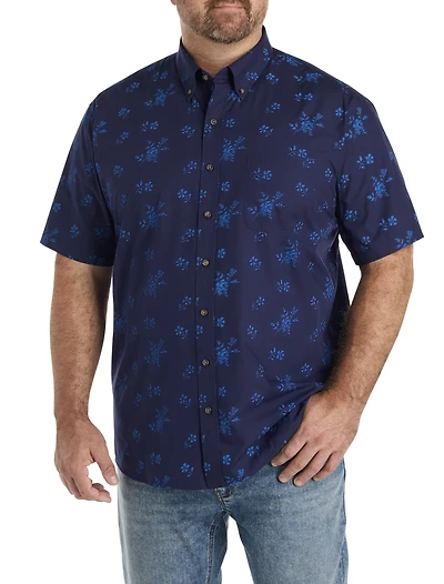Easy-Care Floral Print Sport Shirt