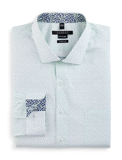 Mini Floral Print Performance Dress Shirt