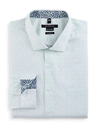 Mini Floral Print Performance Dress Shirt