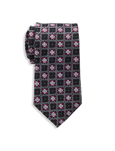 Floral Medallion Silk Tie