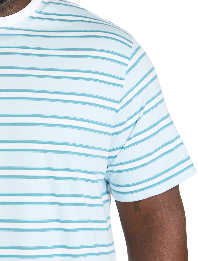 Moisture-Wicking Striped T-Shirt