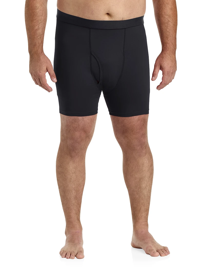 3-pk Solid Active Stretch 4 Inch Boxer Briefs
