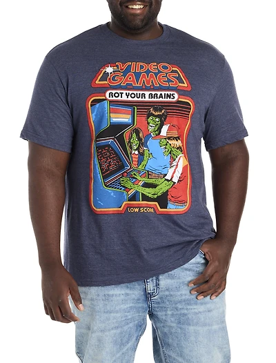 Video Games Rot Your Brain Graphic Tee