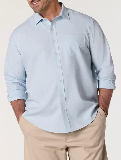 Linen-Blend Tech Sport Shirt