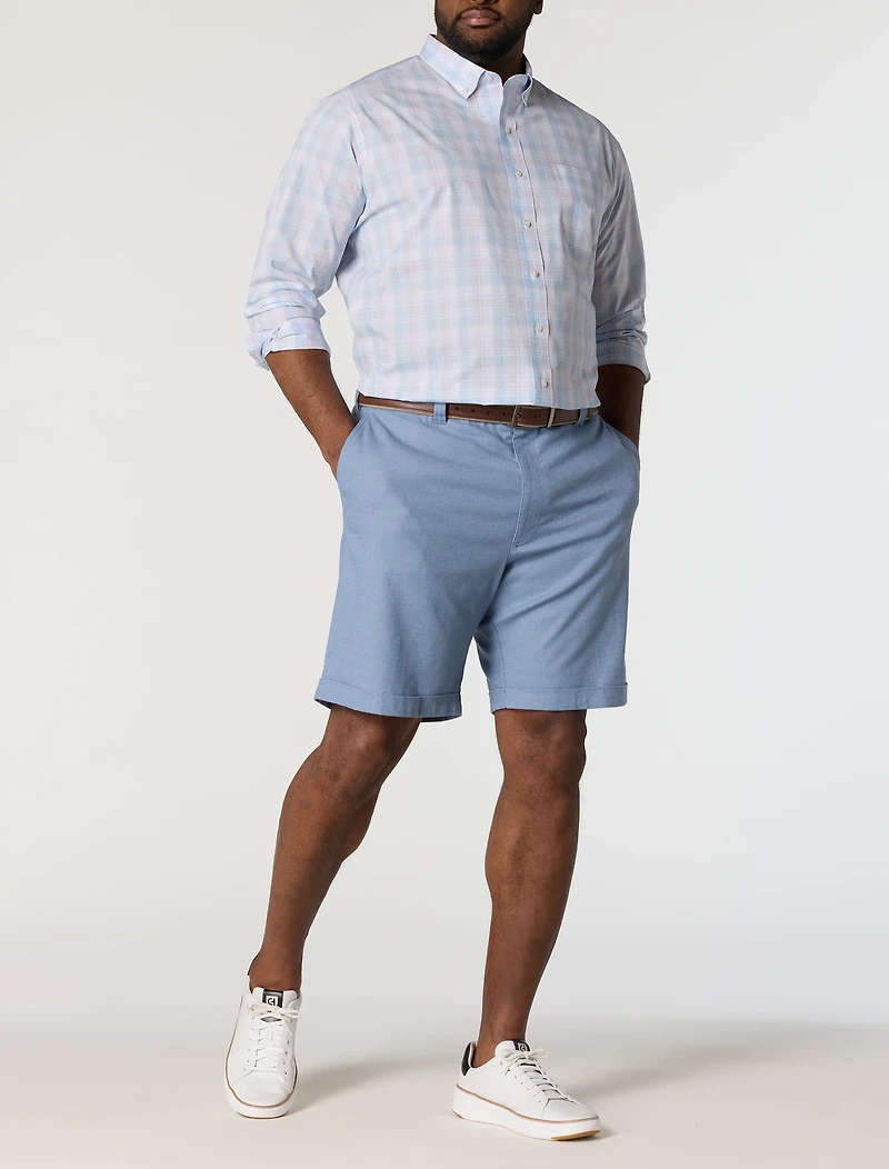 Heather Plaid Tech Sport Shirt