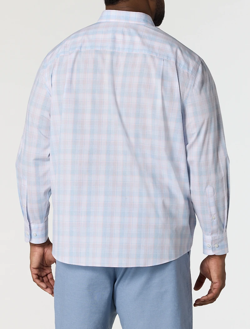 Heather Plaid Tech Sport Shirt