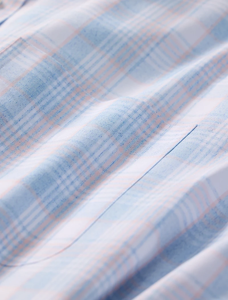 Heather Plaid Tech Sport Shirt