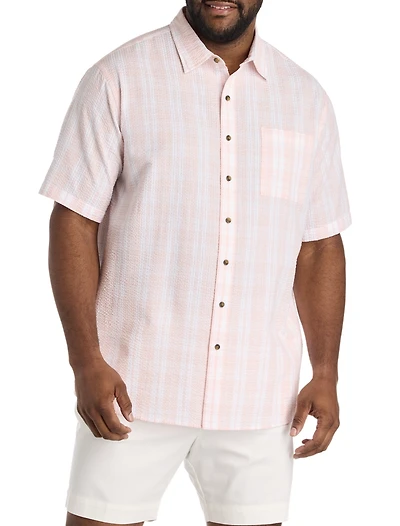 Seersucker Plaid Sport Shirt