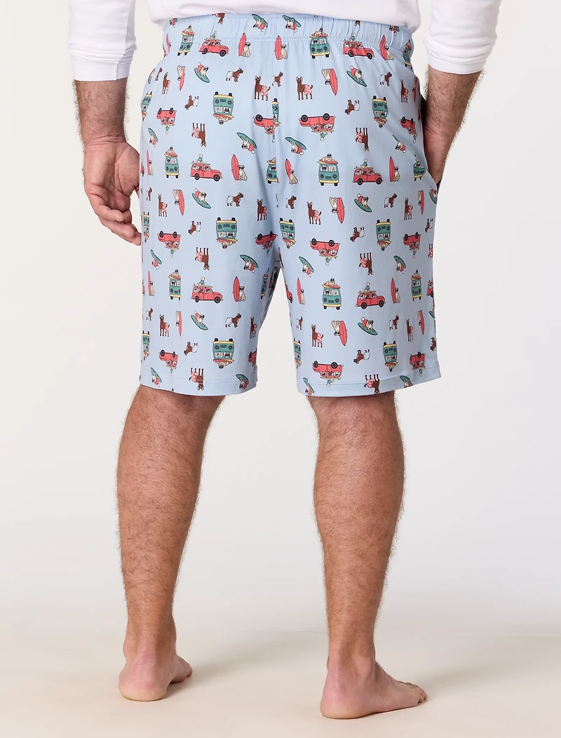 Dog Print Lounge Shorts