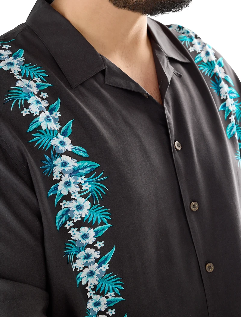 Floral Striped Sport Shirt
