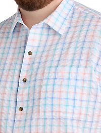Medium Plaid Seersucker Sport Shirt