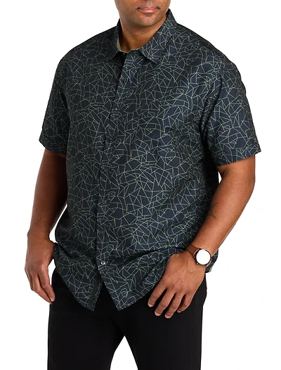 Microfiber Abstract Lines Sport Shirt