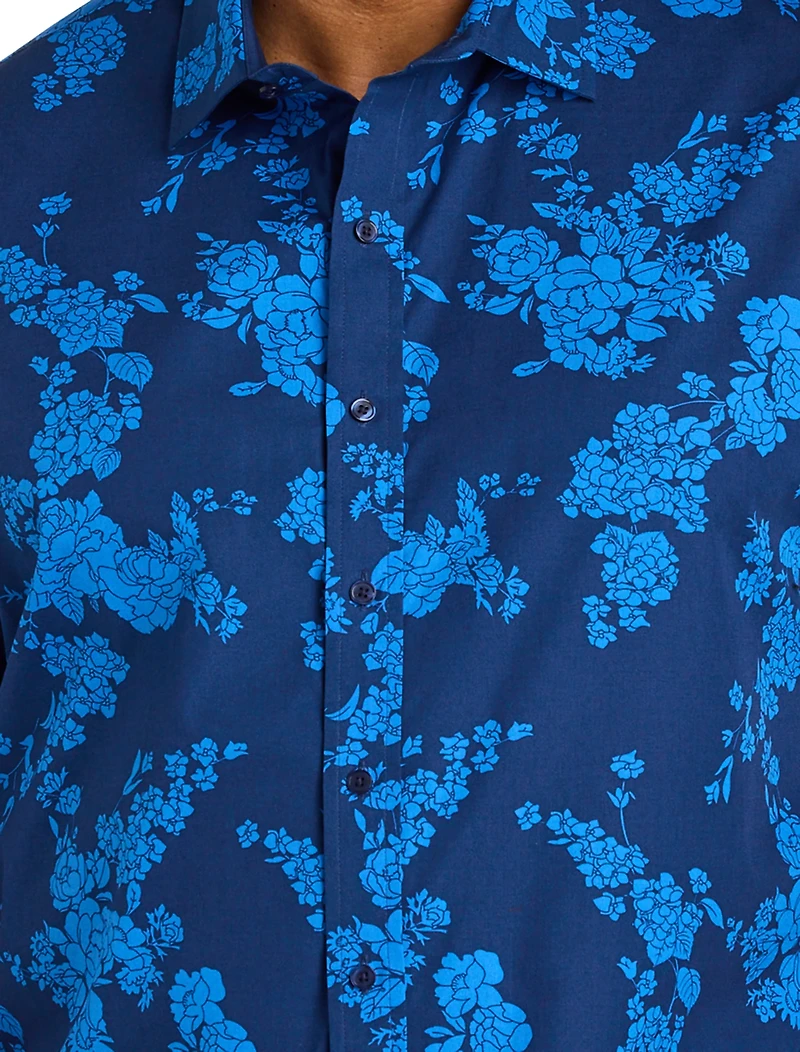Tonal Floral Sport Shirt