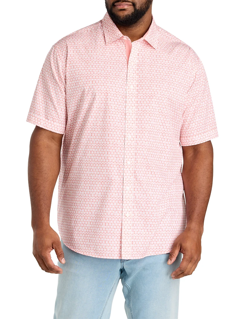 Geometric Print Sport Shirt