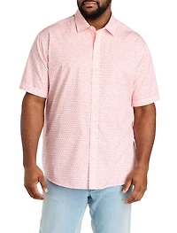 Geometric Print Sport Shirt