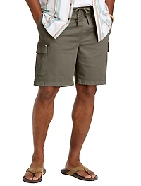 Athletic Fit Drawstring Cargo Shorts