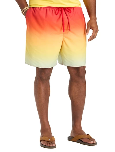 Ombré Printed Swim Trunks