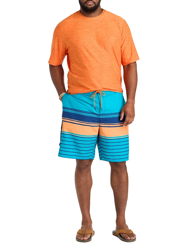 Striped Printed Board Shorts