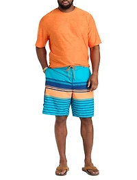 Striped Printed Board Shorts