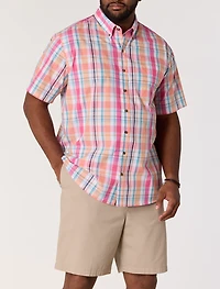 Easy-Care Medium Plaid Sport Shirt