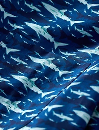 Easy-Care Shark Print Sport Shirt