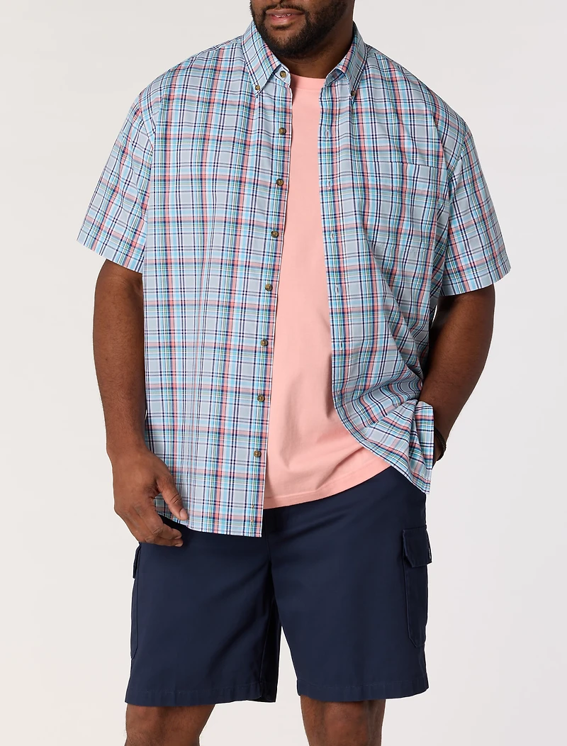 Easy-Care Medium Plaid Sport Shirt