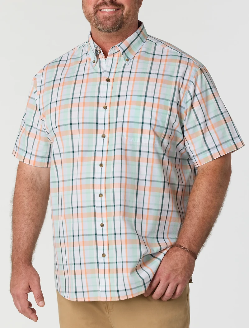 Easy-Care Large Plaid Sport Shirt