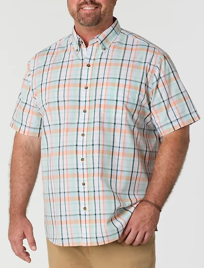 Easy-Care Large Plaid Sport Shirt