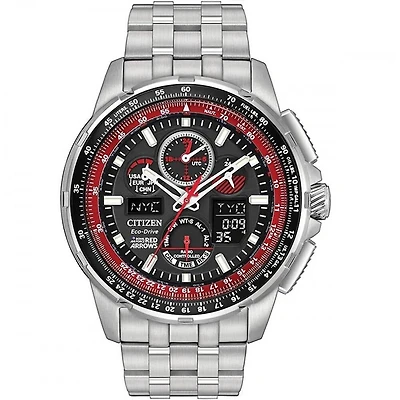 Mens Eco-Drive Red Arrows Skyhawk A-T Stainless Steel Watch