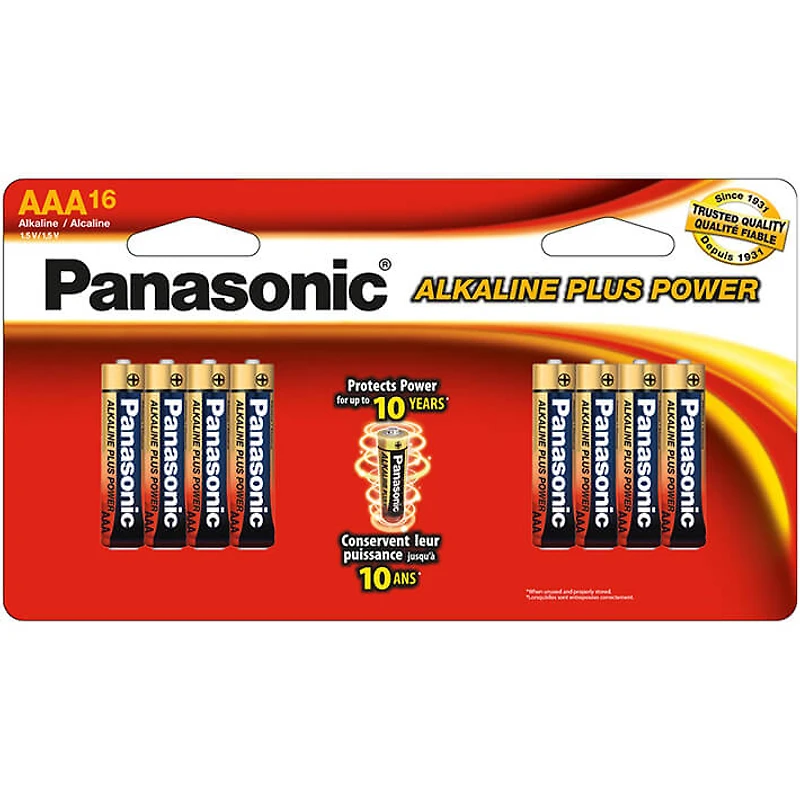 Alkaline Plus Power AAA Batteries - 16 Pack - OPEN BOX