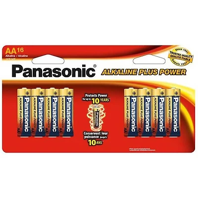 Alkaline Plus Power AA Batteries - 16 Pack - OPEN BOX