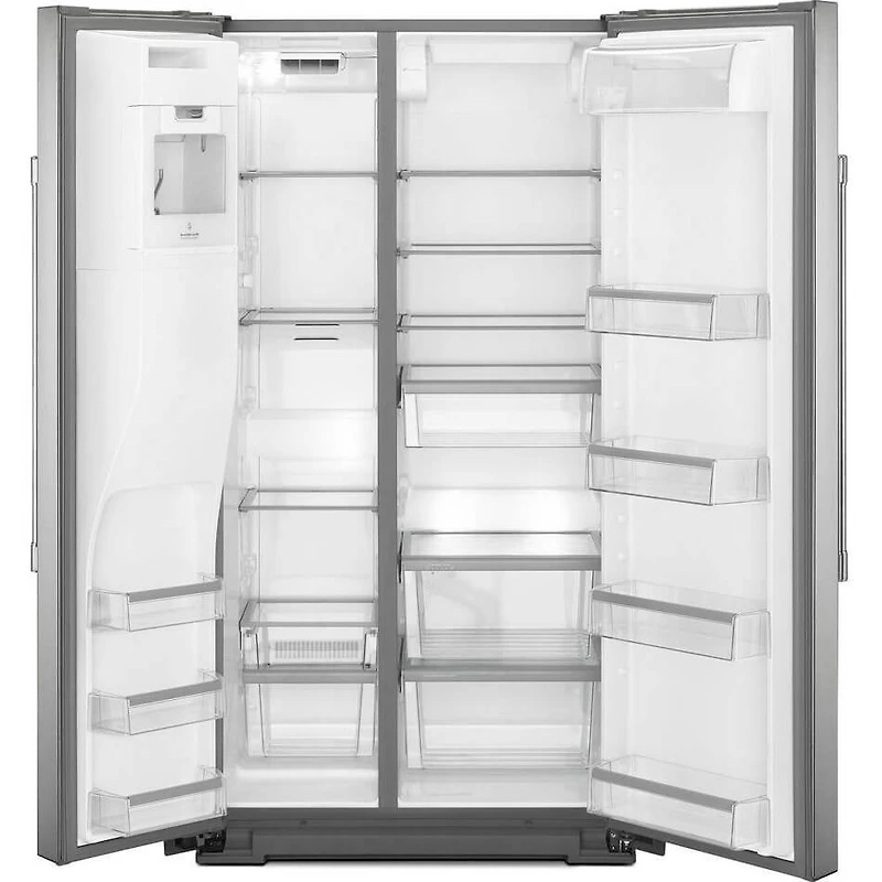 21 Cu. Ft. Stainless Side-by-Side Counter-Depth Refrigerator