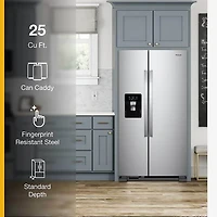 Cu. Ft. Stainless Side-by-Side Refrigerator