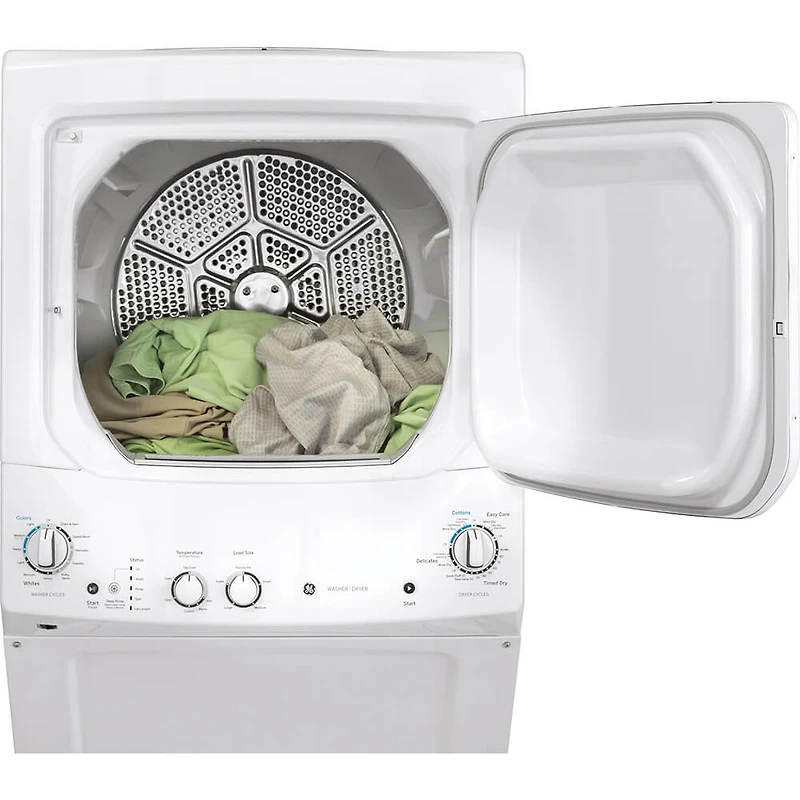 inch White Electric Washer/Dryer Stacked Laundry Center