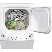 inch White Electric Washer/Dryer Stacked Laundry Center