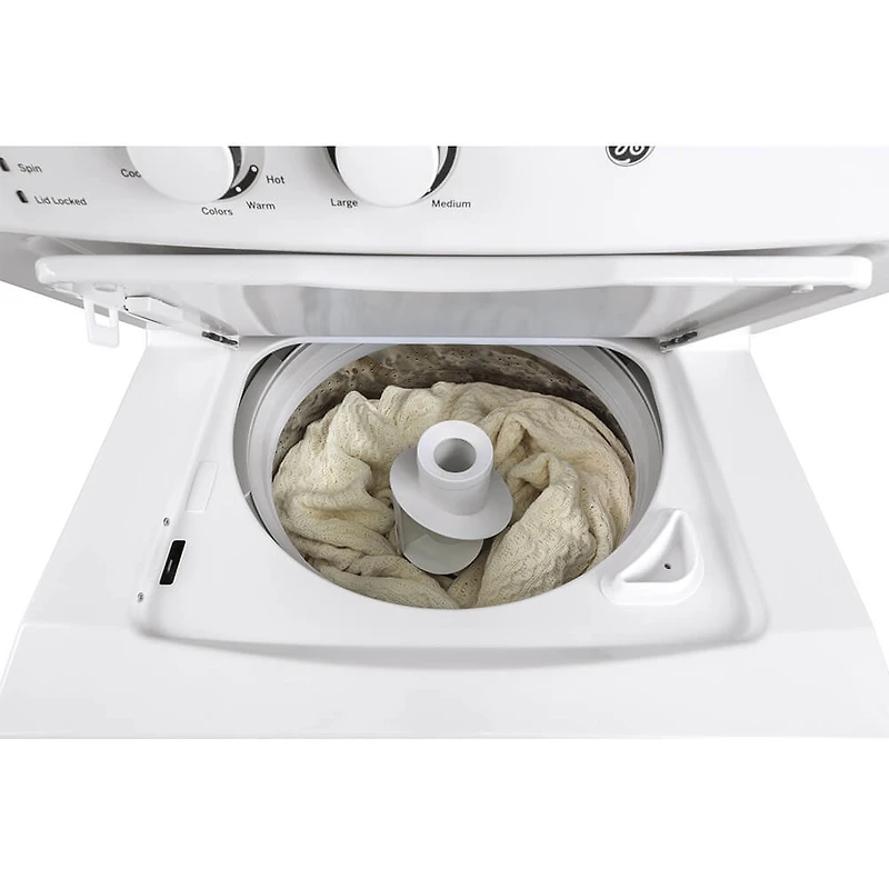 inch White Electric Washer/Dryer Stacked Laundry Center