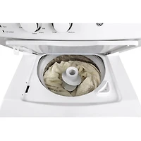 inch White Electric Washer/Dryer Stacked Laundry Center